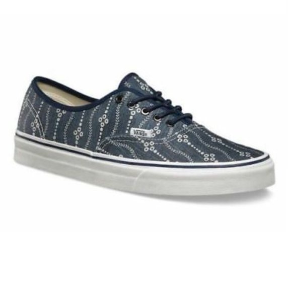 VANS Authentic (Indigo) Mood Indigo Navy Blue White Womens Sneakers - Picture 3 of 4